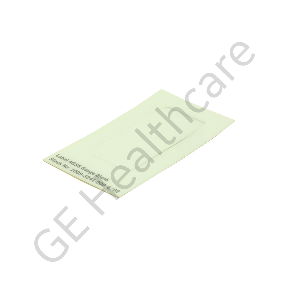 Label AGSS Gauge Blank Label AGSS Gauge Blank