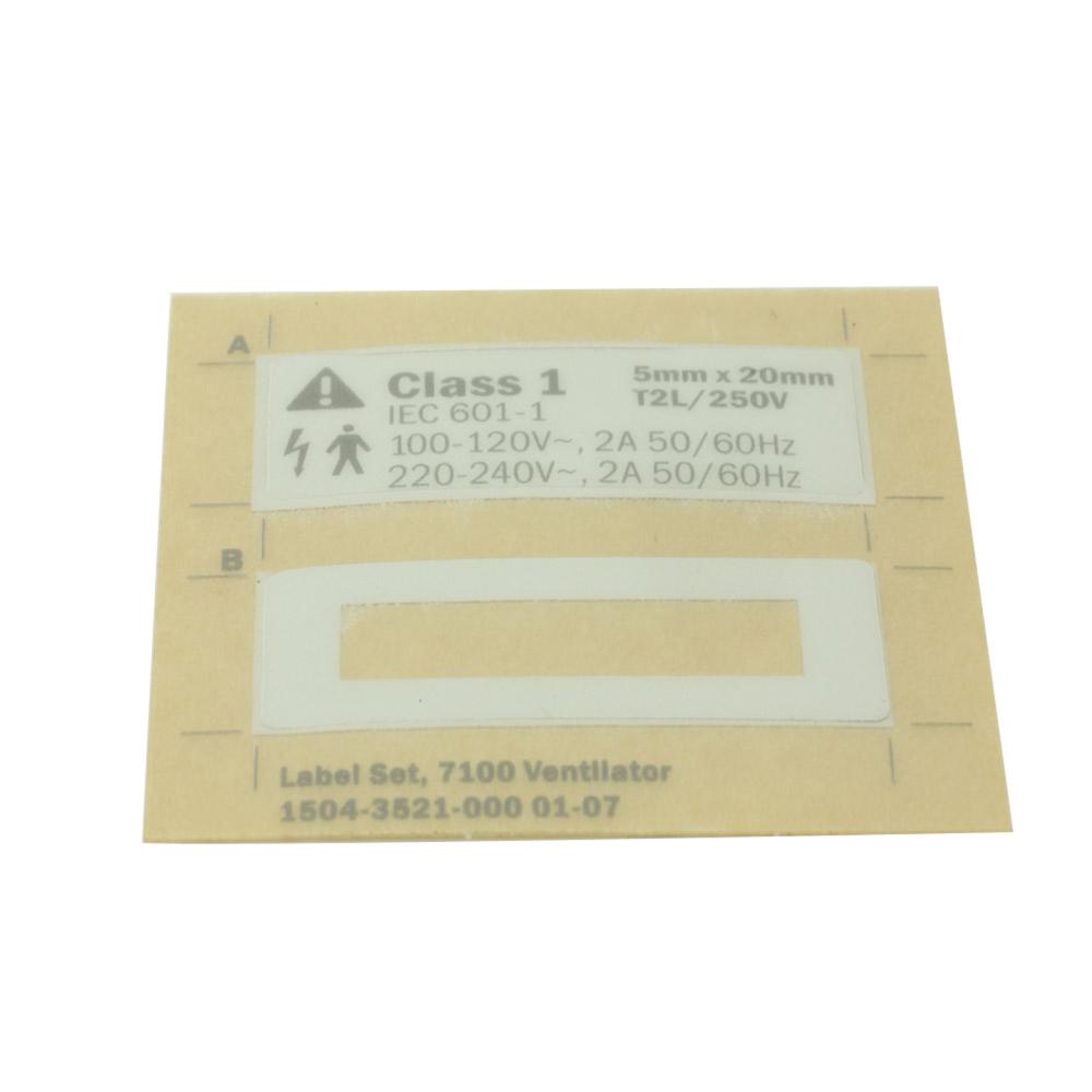 Label Set 7100 Ventilator Label Set 7100 Ventilator