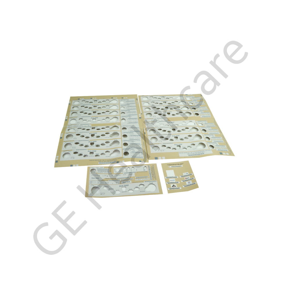DASH 5000 Front/DAS Label Kit, All Languages DASH 5000 Front/DAS Label Kit, All Languages