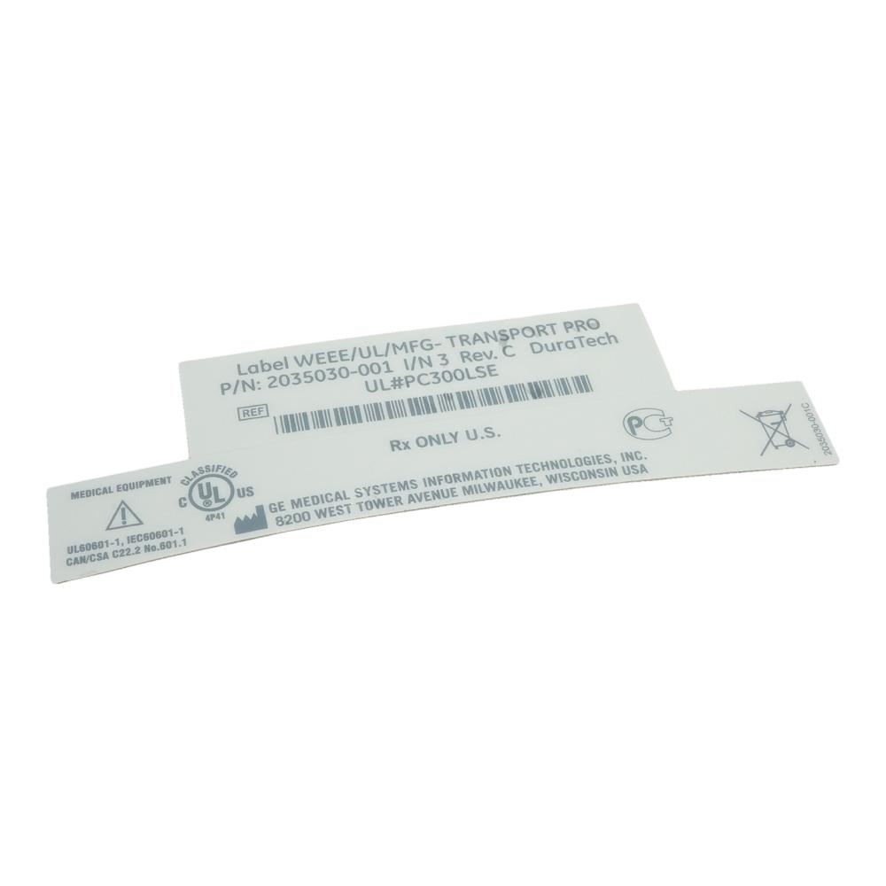 Label WEEE/UL/MFG - Transport Pro, Monitoring Solutions | GE HealthCare ...