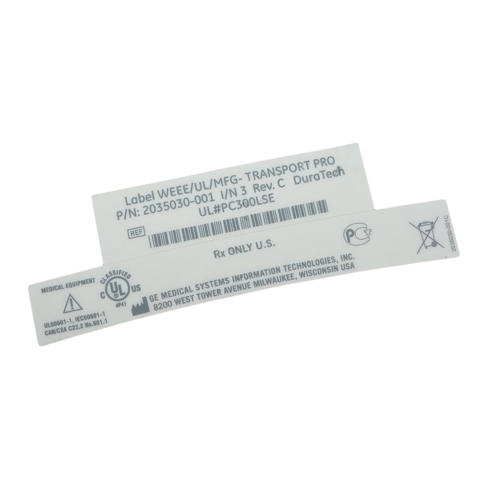 Label WEEE/UL/MFG - Transport Pro Label WEEE/UL/MFG - Transport Pro