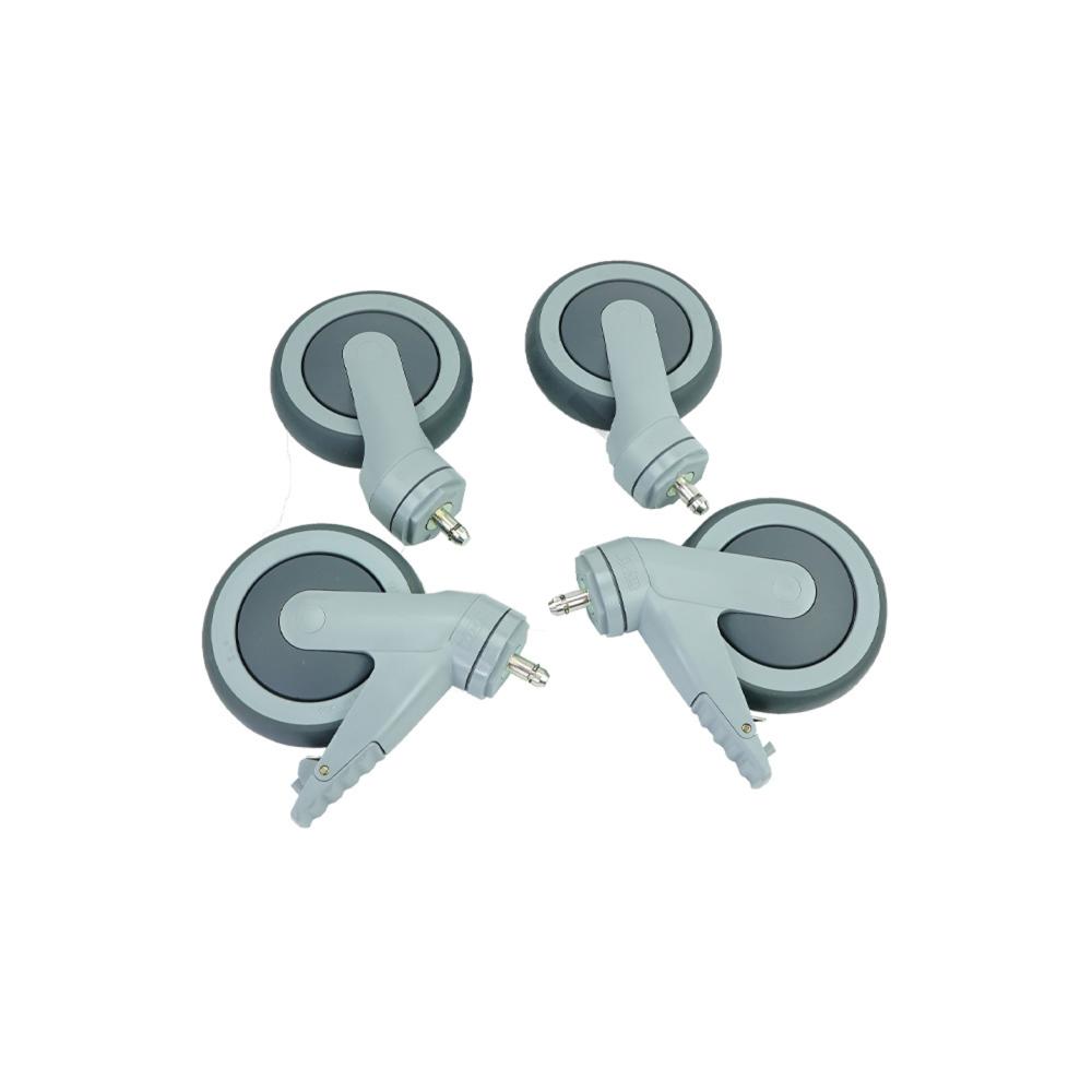 Caster Kit 4W Swivel 125mm Diameter Stem Mount Caster Kit 4W Swivel 125mm Diameter Stem Mount