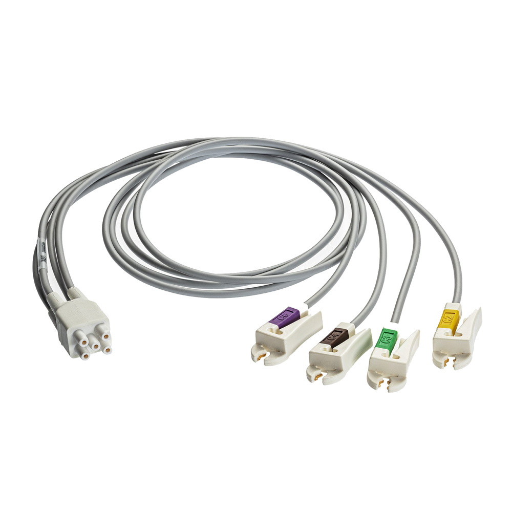 ECG 4-lead Leadwire Set, Grabber, IEC, 74cm (1/box) ECG 4-lead Leadwire Set, Grabber, IEC, 74cm (1/box)