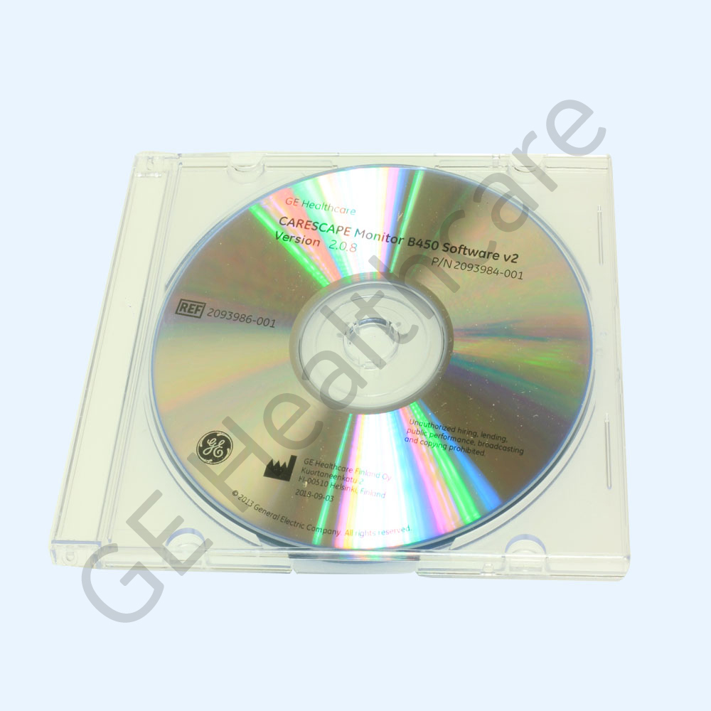 CARESCAPE B450 Software Disaster Recovery Kit v2.0.8 CARESCAPE B450 Software Disaster Recovery Kit v2.0.8