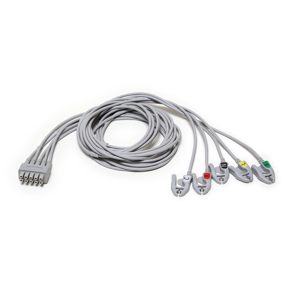 ECG 5-lead Leadwire Set, Grouped, Grabber, IEC, 1.3m (1/box) ECG 5-lead Leadwire Set, Grouped, Grabber, IEC, 1.3m (1/box)