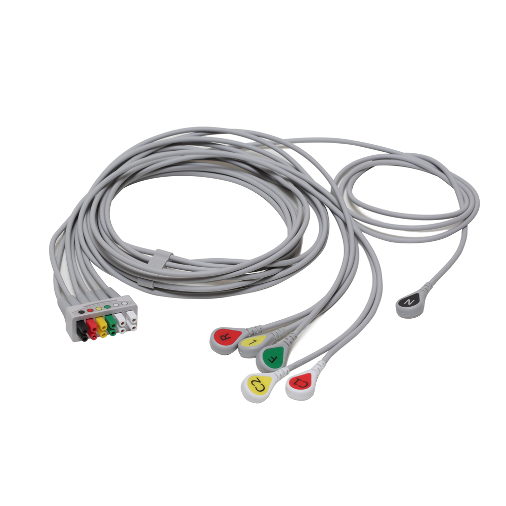 ECG 6-lead Leadwire Set, Grouped, Snap, IEC, 1.3m (1/box) ECG 6-lead Leadwire Set, Grouped, Snap, IEC, 1.3m (1/box)