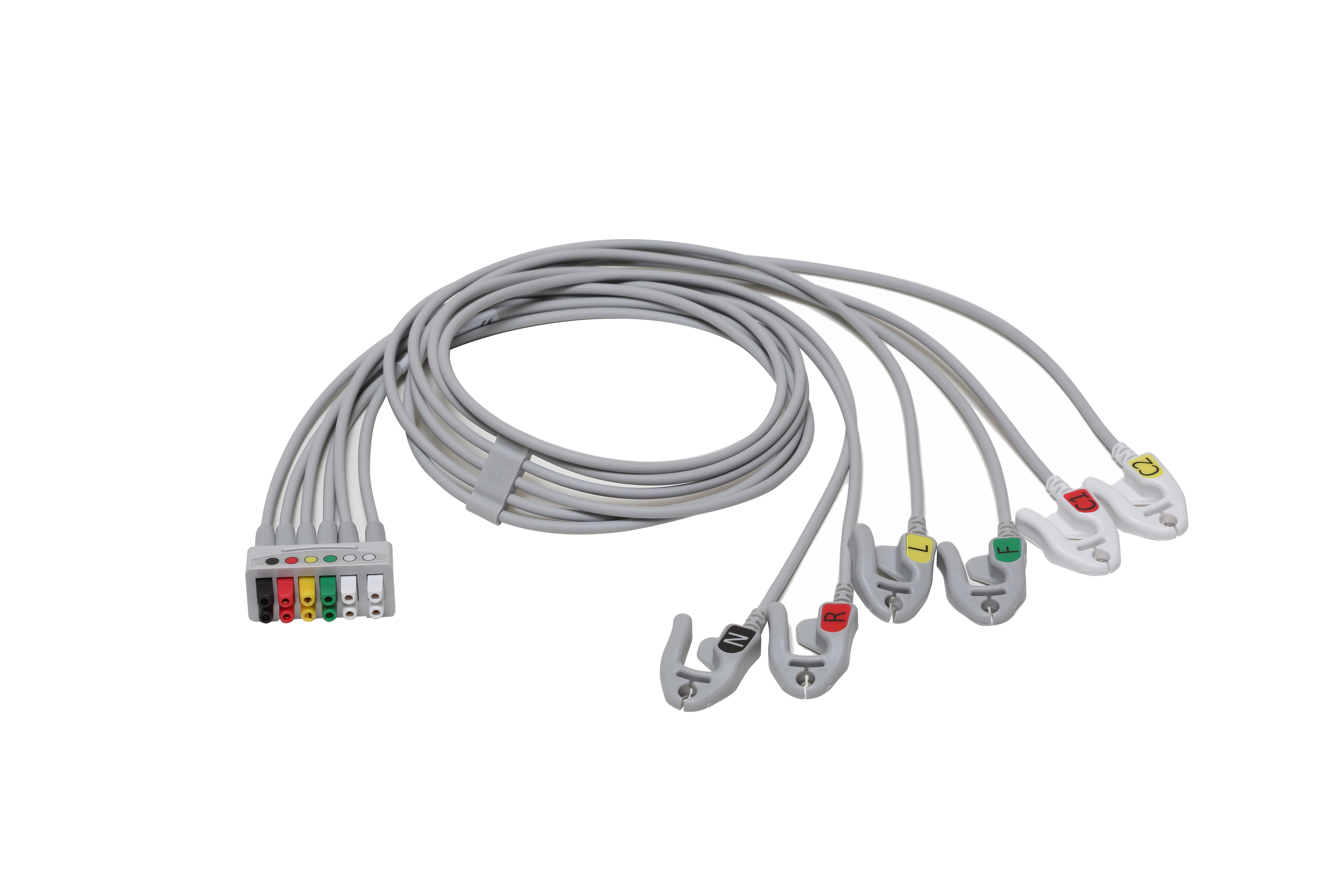 ECG 6-lead Leadwire Set, Grouped, Grabber, IEC, 74 cm (1/box)