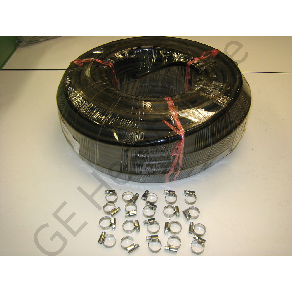 Rubber hose 3/8 in. 50m with 20 clamps Rubber hose 3/8 in. 50m with 20 clamps