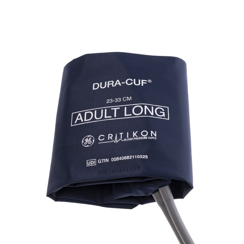 DURA-CUF Adult Long Blood Pressure Cuff, 2 Tubes DINACLICK (5/box)