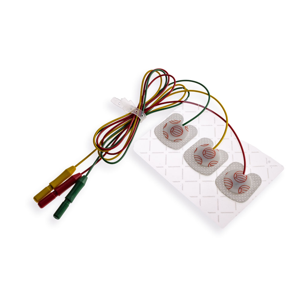 Prewired Neonatal ECG electrodes (solid-gel), IEC, cloth, disposable, 3/pouch (50 pouches/box) Prewired Neonatal ECG electrodes (solid-gel), IEC, cloth, disposable, 3/pouch (50 pouches/box)