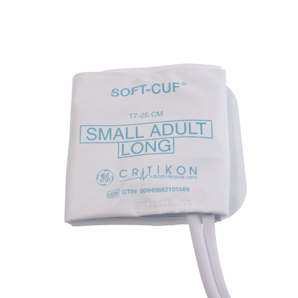 SOFT-CUF Small Adult Long Blood Pressure Cuff, 2 Tubes DINACLICK, ISO80369-5 (20/box)