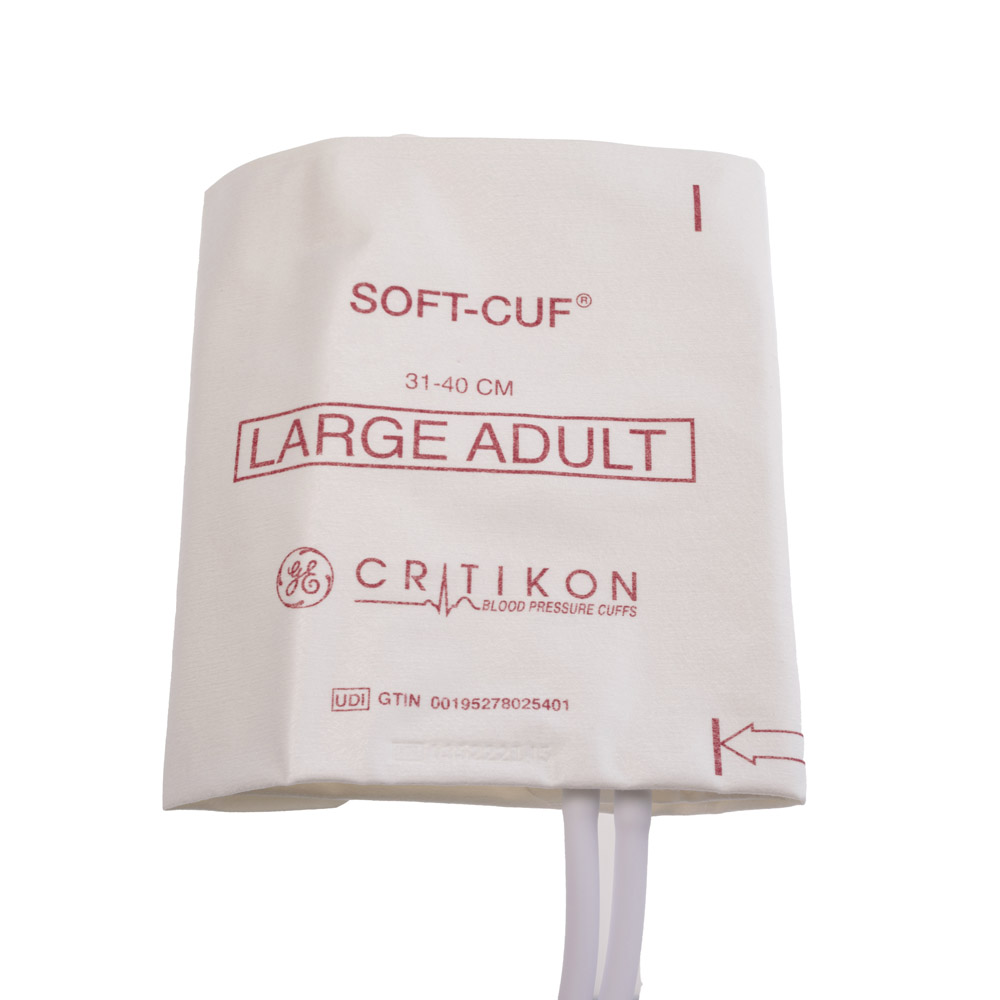 SOFT-CUF Large Adult Blood Pressure Cuff, 2 Tubes DINACLICK, ISO80369-5 (20/box) SOFT-CUF Large Adult Blood Pressure Cuff, 2 Tubes DINACLICK, ISO80369-5 (20/box)
