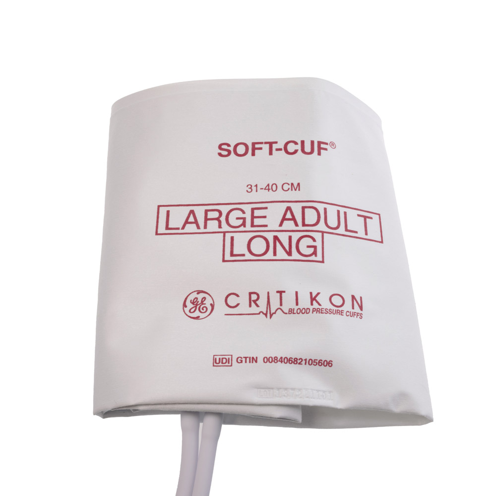 SOFT-CUF Large Adult Long Blood Pressure Cuff, 2 Tubes DINACLICK, ISO80369-5 (20/box)